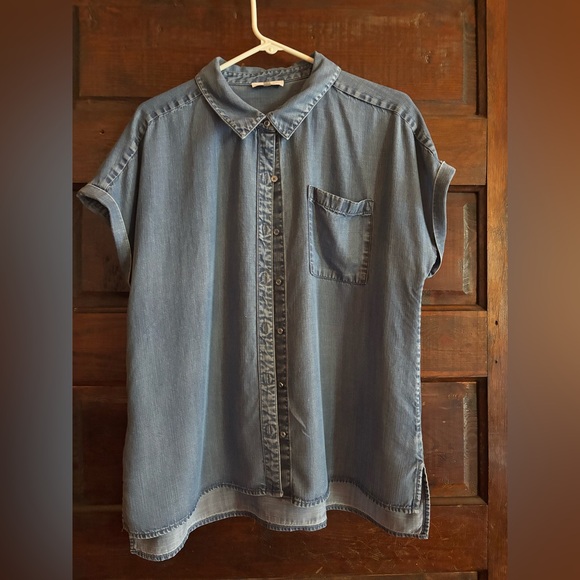 Calvin Klein Tops - Calvin Klein Indigo Denim Shirt
